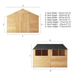 Mercia 10x10ft Overlap Apex Wooden Shed -Westland Shop 12819790 3915047801205676