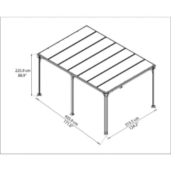 Palram - Canopia Milano 4300 Garden Gazebo Grey Bronze -Westland Shop 12821928 9554833173520981