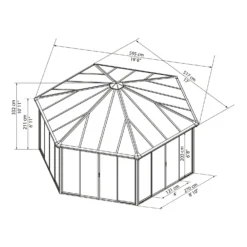 Palram - Canopia Garda Garden Conservatory Grey Bronze -Westland Shop 12821929 6454833172872189