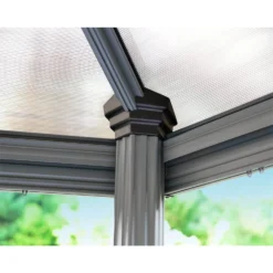 Palram - Canopia Roma Hexagonal Garden Gazebo Grey -Westland Shop 12821930 1024833174980112