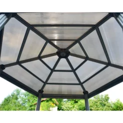 Palram - Canopia Roma Hexagonal Garden Gazebo Grey -Westland Shop 12821930 6544833174932253