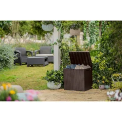 Keter City Outdoor Garden Storage Box 113L - Brown -Westland Shop 12822290 1104900073787729