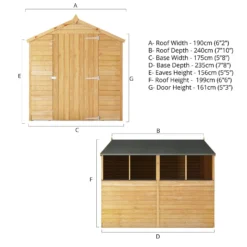Mercia 8 X 6ft Overlap Apex Shed - Incl. Installation -Westland Shop 12822317 1045036364210021