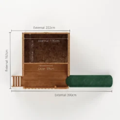 Mercia 14 X 7ft Honeysuckle Wooden Playhouse With Tower And Slide - Installation Included -Westland Shop 12822467 1994949332447620