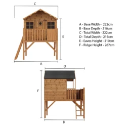 Mercia 8 X 7ft Honeysuckle Wooden Playhouse With Tower - Installation Included -Westland Shop 12822469 1134949332399869