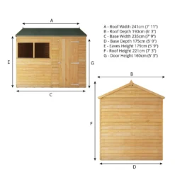 Mercia 8 X 6ft Overlap Reverse Apex Shed - Installation Included -Westland Shop 12822598 1085033255943459