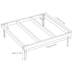 Mercia 6x4ft Pressure Treated Wooden Shed Base - Installation Included -Westland Shop 12822602 9184832960022240