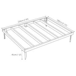 Mercia 8x6ft Pressure Treated Wooden Shed Base - Installation Included -Westland Shop 12822607 2194832959402116