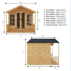 Mercia 8 X 8ft Traditional Summerhouse - Installation Included -Westland Shop 12822775 1445040028928142