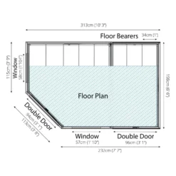 Mercia 11 X 7ft Summerhouse With Side Shed - Installation Included -Westland Shop 12822779 2044833219072309