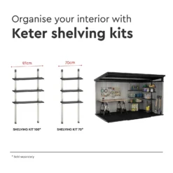 Keter Artisan 11 X 7ft Outdoor Plastic Garden Storage Pent Shed - Grey -Westland Shop 12823649 6465036177975787