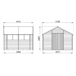 Forest 10 X 10ft Overlap Pressure Treated Double Door Apex Shed -Westland Shop 12823848 1554833219727413