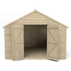 Forest 10 X 10ft Overlap Pressure Treated Double Door Apex Shed -Westland Shop 12823848 7394833219765456