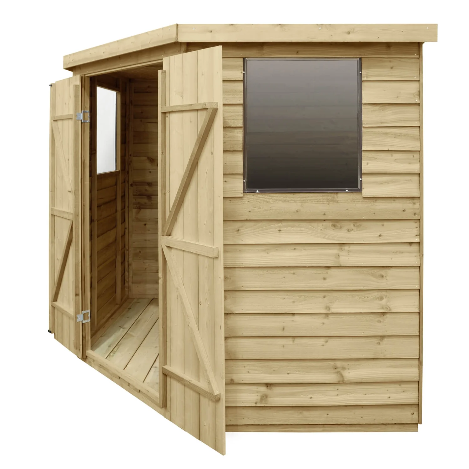 7x7ft Forest Overlap Pressure Treated Corner Shed - Incl. Installation 6 7x7ft Forest Overlap Pressure Treated Corner Shed - Incl. Installation - Image 4