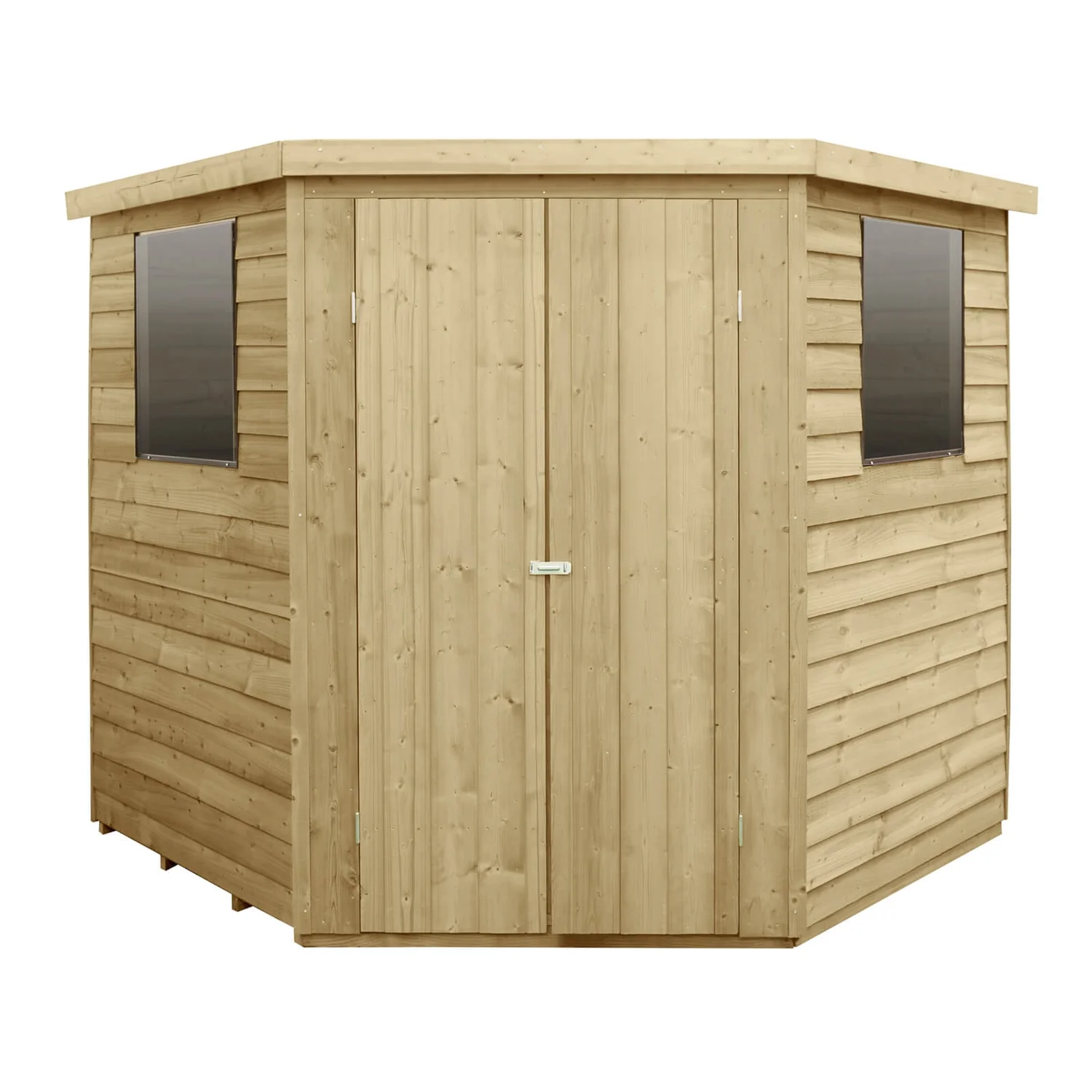 7x7ft Forest Overlap Pressure Treated Corner Shed - Incl. Installation 3 7x7ft Forest Overlap Pressure Treated Corner Shed - Incl. Installation