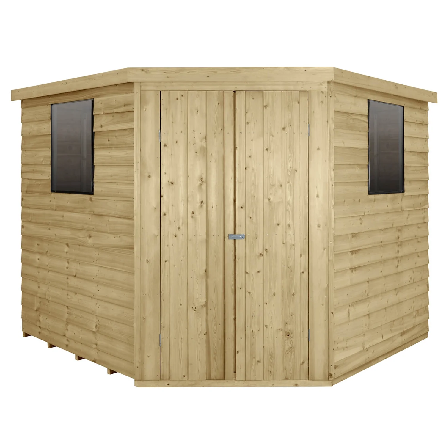 8x8ft Forest Overlap Pressure Treated Corner Shed -incl. Installation 3 8x8ft Forest Overlap Pressure Treated Corner Shed -incl. Installation