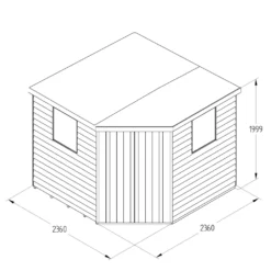8x8ft Forest Overlap Pressure Treated Corner Shed -incl. Installation 21 8x8ft Forest Overlap Pressure Treated Corner Shed -incl. Installation -Westland Shop 12824009 8984833221109276
