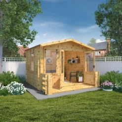 Mercia (Installation Included) 3.3x3.7m Sherwood 19mm Log Cabin With Veranda 13 Mercia (Installation Included) 3.3x3.7m Sherwood 19mm Log Cabin With Veranda -Westland Shop 12825711 1434833221003115