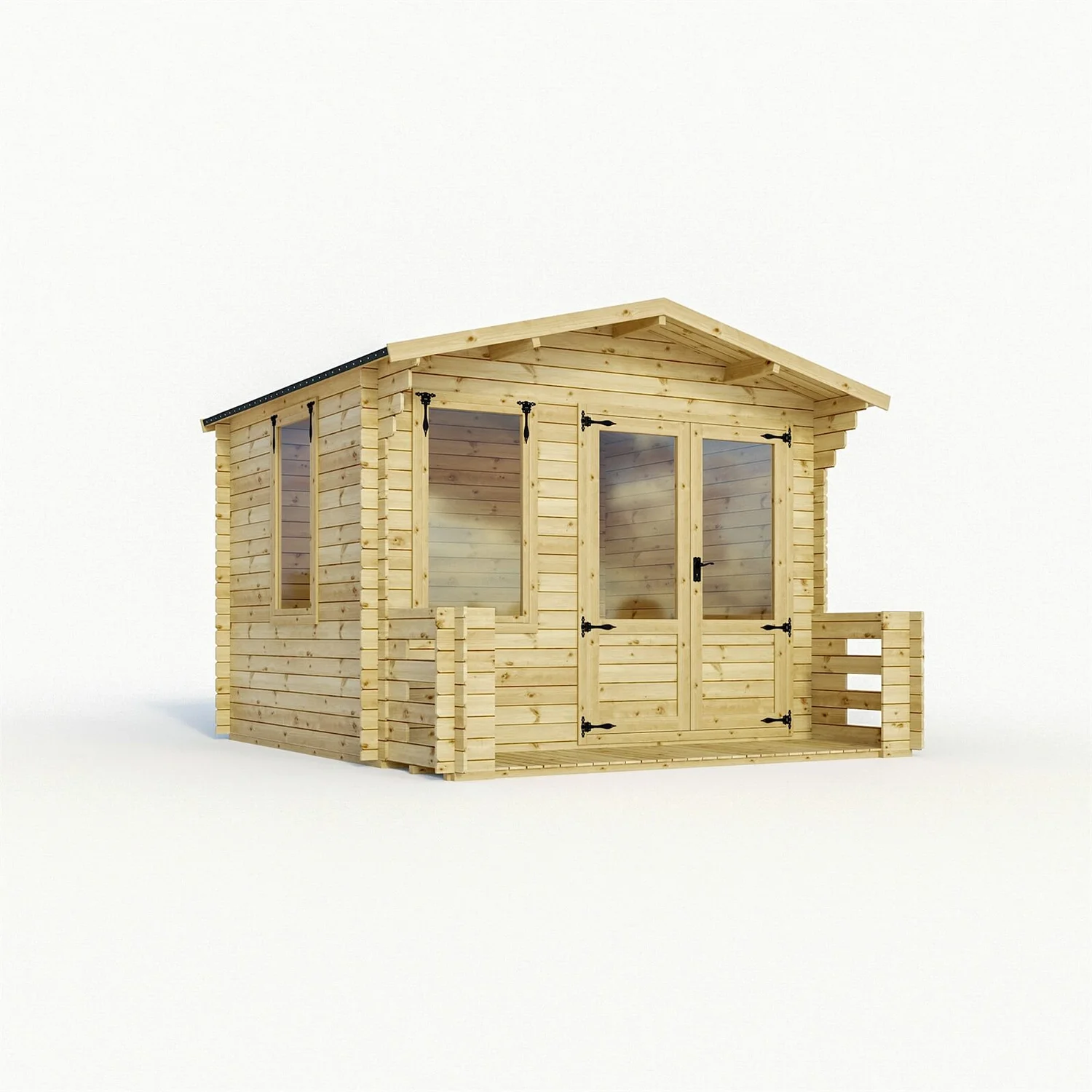 Mercia (Installation Included) 3.3x3.7m Sherwood 19mm Log Cabin With Veranda 3 Mercia (Installation Included) 3.3x3.7m Sherwood 19mm Log Cabin With Veranda
