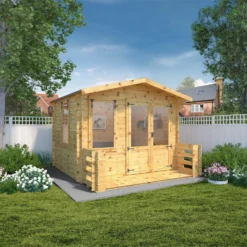 Mercia (Installation Included) 3.3x3.7m Sherwood 19mm Log Cabin With Veranda 12 Mercia (Installation Included) 3.3x3.7m Sherwood 19mm Log Cabin With Veranda -Westland Shop 12825711 1884833220829175
