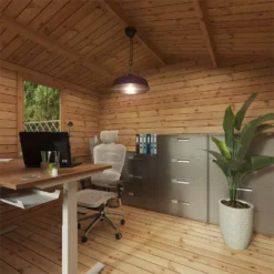 Mercia (Installation Included) 3.3x3.7m Sherwood 19mm Log Cabin With Veranda 15 Mercia (Installation Included) 3.3x3.7m Sherwood 19mm Log Cabin With Veranda -Westland Shop 12825711 7594833220560105