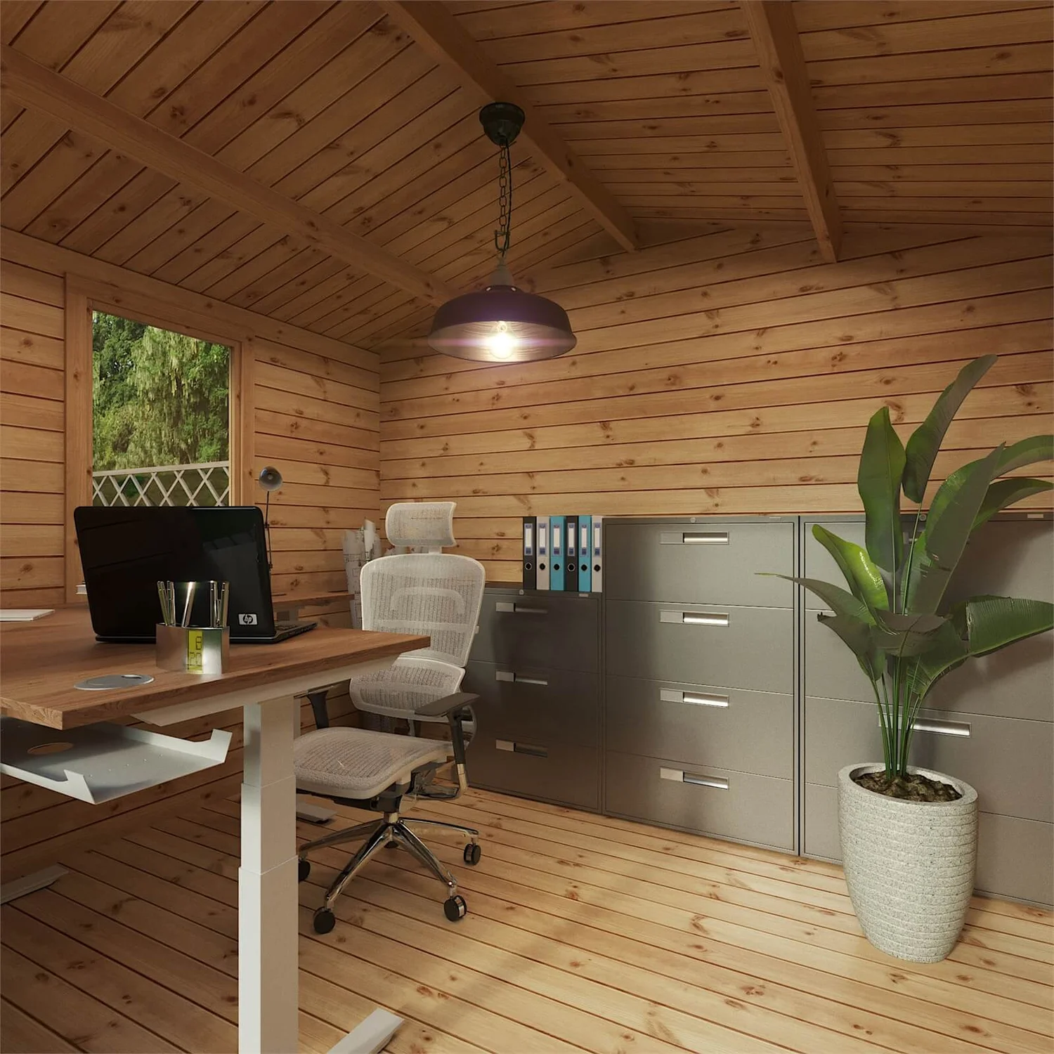 Mercia (Installation Included) 3.3x3.7m Sherwood 19mm Log Cabin With Veranda 7 Mercia (Installation Included) 3.3x3.7m Sherwood 19mm Log Cabin With Veranda - Image 5