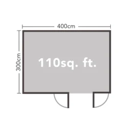 Chiltern 4.0m X 3.0m Log Cabin Single Glazed With Felt Shingles And Underlay -Westland Shop 12832762 1034833200916705