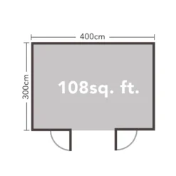 Forest Melbury 4.0m X 3.0m Log Cabin Double Glazed 24kg Polyester Felt, Plus Underlay -Westland Shop 12832770 1704833198384876