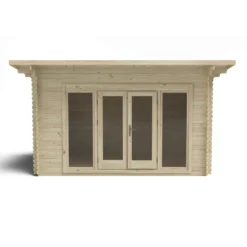 Forest Melbury 4.0m X 3.0m Log Cabin Double Glazed 24kg Polyester Felt, Plus Underlay -Westland Shop 12832770 6044833198313995