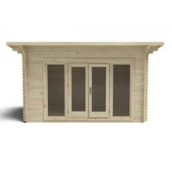 Melbury 4.0m X 3.0m Log Cabin Single Glazed 24kg Polyester Felt, No Underlay -Westland Shop 12832771 4424833196878720