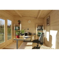 Melbury 4.0m X 3.0m Log Cabin Single Glazed 24kg Polyester Felt, No Underlay -Westland Shop 12832771 8184833196809177