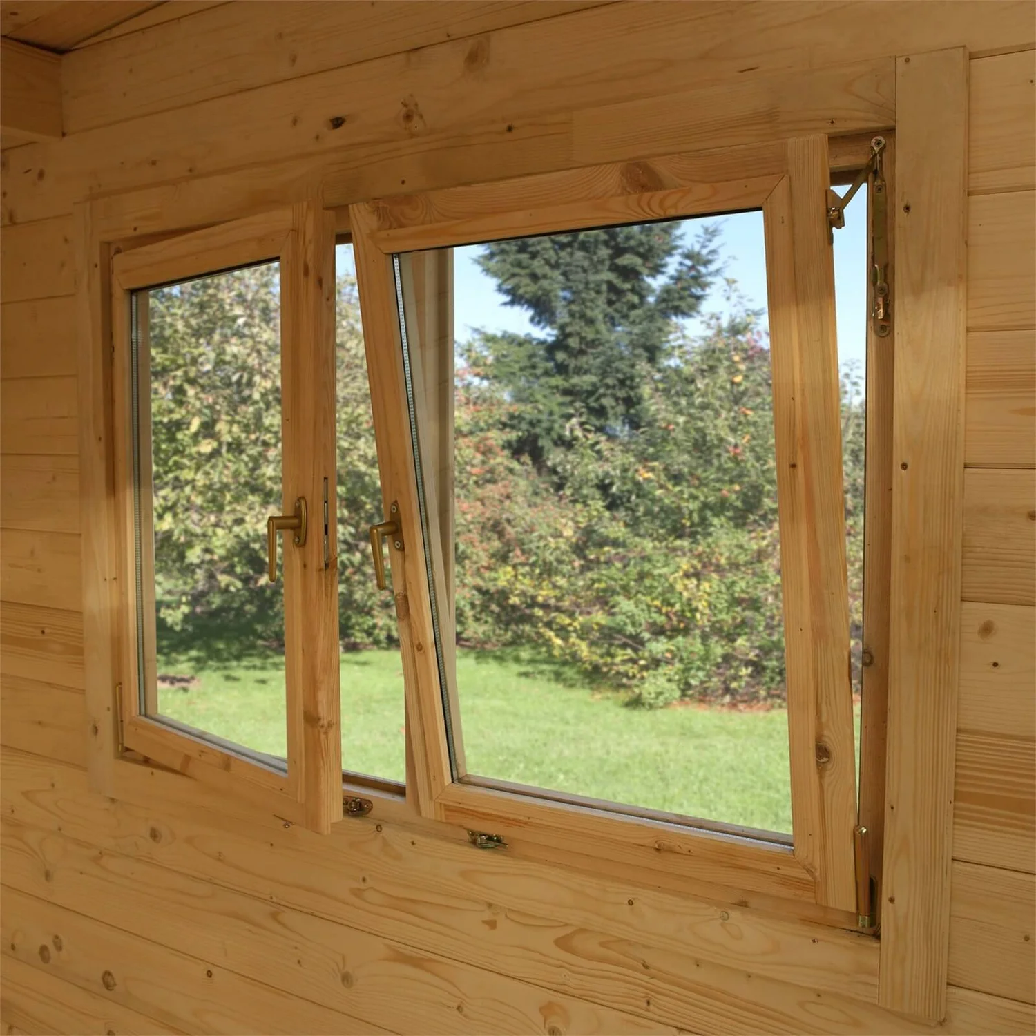 Forest Melbury 4.0m X 3.0m Log Cabin Double Glazed 34kg Polyester Felt, Plus Underlay 9 Forest Melbury 4.0m X 3.0m Log Cabin Double Glazed 34kg Polyester Felt, Plus Underlay - Image 7