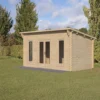 Forest Elmley 5.0m X 3.0m Log Cabin Double Glazed 24kg Polyester Felt, No Underlay -Westland Shop 12832780 2954831944694968