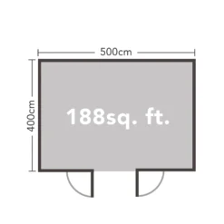 Forest Mendip 5.0m X 4.0m Log Cabin Double Glazed, 24kg Polyester Felt, No Underlay -Westland Shop 12832782 1554833196363278