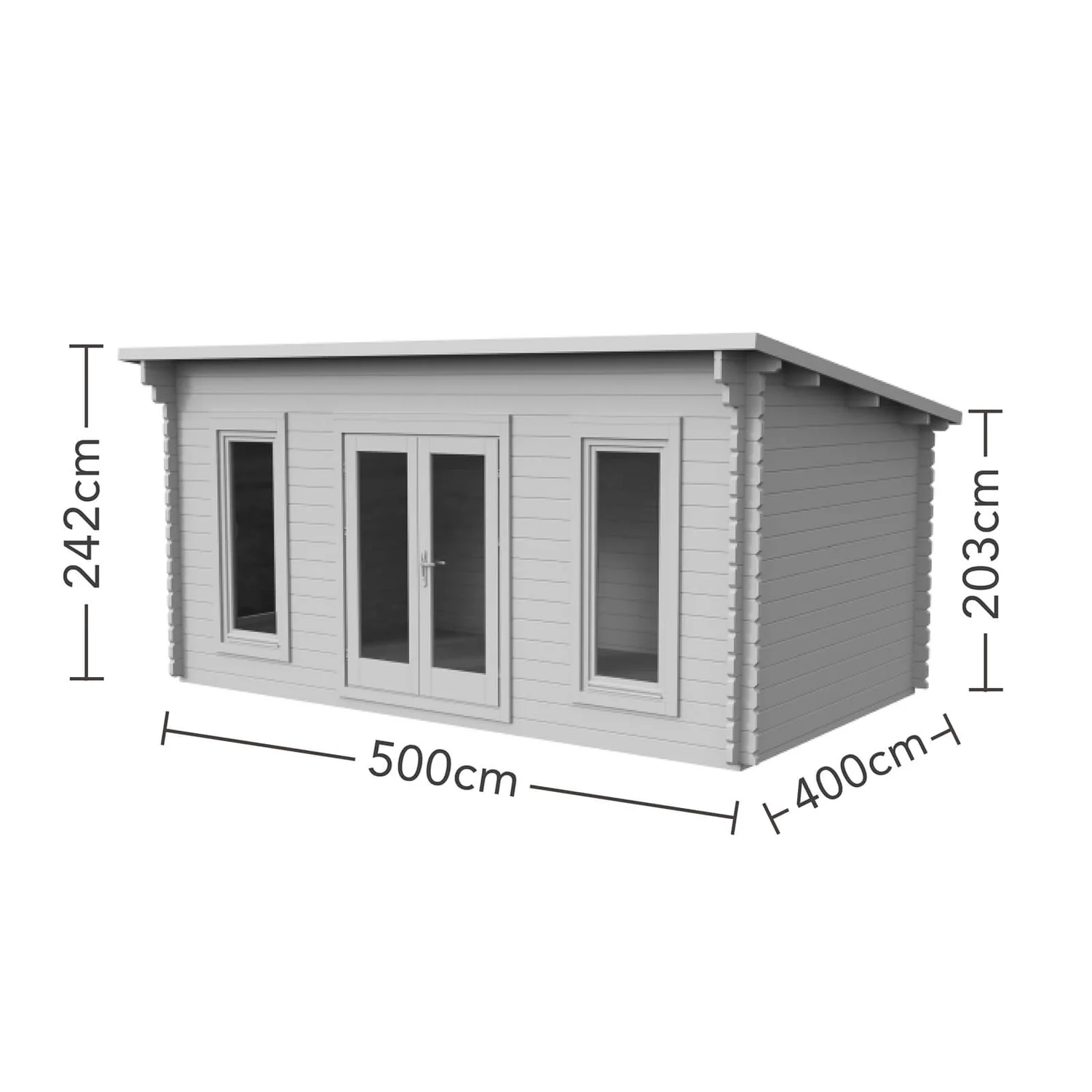 Forest Mendip 5.0m X 4.0m Log Cabin Double Glazed, 24kg Polyester Felt, Plus Underlay 11 Forest Mendip 5.0m X 4.0m Log Cabin Double Glazed, 24kg Polyester Felt, Plus Underlay - Image 9