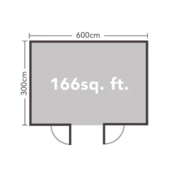 Forest Arley 6.0m X 3.0m Cabin Double Glazed 24kg Polyester Felt, No Underlay -Westland Shop 12832929 2334833199685019