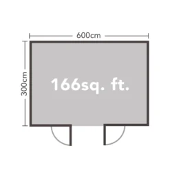 Forest Arley 6.0m X 3.0m Cabin Double Glazed 34kg Polyester Felt, Plus Underlay -Westland Shop 12832933 1964833199297326