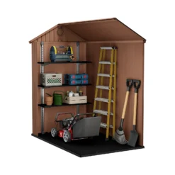 Keter Darwin 6 X 4ft Outdoor Garden Apex Storage Shed - Brown -Westland Shop 12833043 2135036178077022