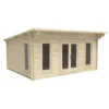 Forest Mendip 5.0m X 4.0m Log Cabin Double Glazed, 24kg Polyester Felt, No Underlay - Installation Included -Westland Shop 12833119 5604831948302228
