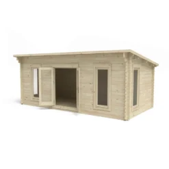Forest Arley 6.0m X 3.0m Cabin Double Glazed 24kg Polyester Felt, No Underlay - Installation Included -Westland Shop 12833134 9104833200445444