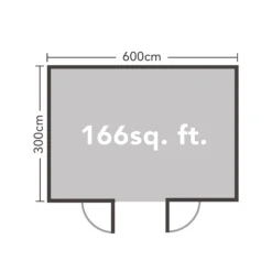 Forest Arley 6m X 3m Cabin Double Glazed 34kg Polyester Felt, Plus Underlay - Installation Included -Westland Shop 12833135 1784845841795176