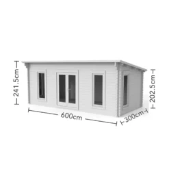 Forest Arley 6m X 3m Cabin Double Glazed 34kg Polyester Felt, Plus Underlay - Installation Included -Westland Shop 12833135 2004845841768917