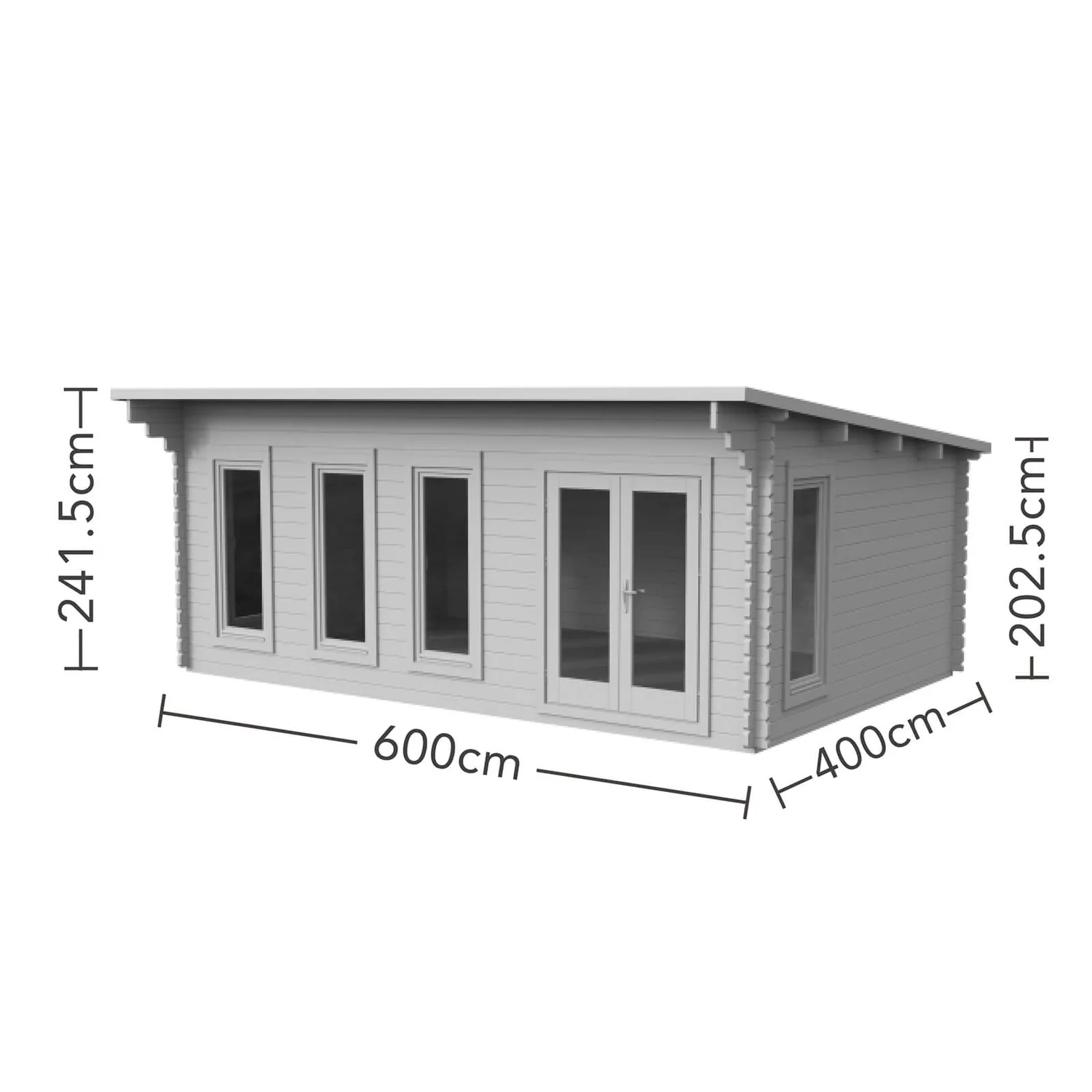 Forest Wolverley 6.0m X 4.0m Log Cabin Double Glazed 24kg Polyester Felt, No Underlay - Installation Included 7 Forest Wolverley 6.0m X 4.0m Log Cabin Double Glazed 24kg Polyester Felt, No Underlay - Installation Included - Image 5