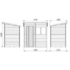 Forest 6 X 4ft Overlap Pressure Treated Pent Shed -Westland Shop 12833288 1534833198061413
