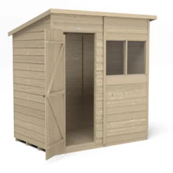 Forest 6 X 4ft Overlap Pressure Treated Pent Shed -Westland Shop 12833288 1794833198127527