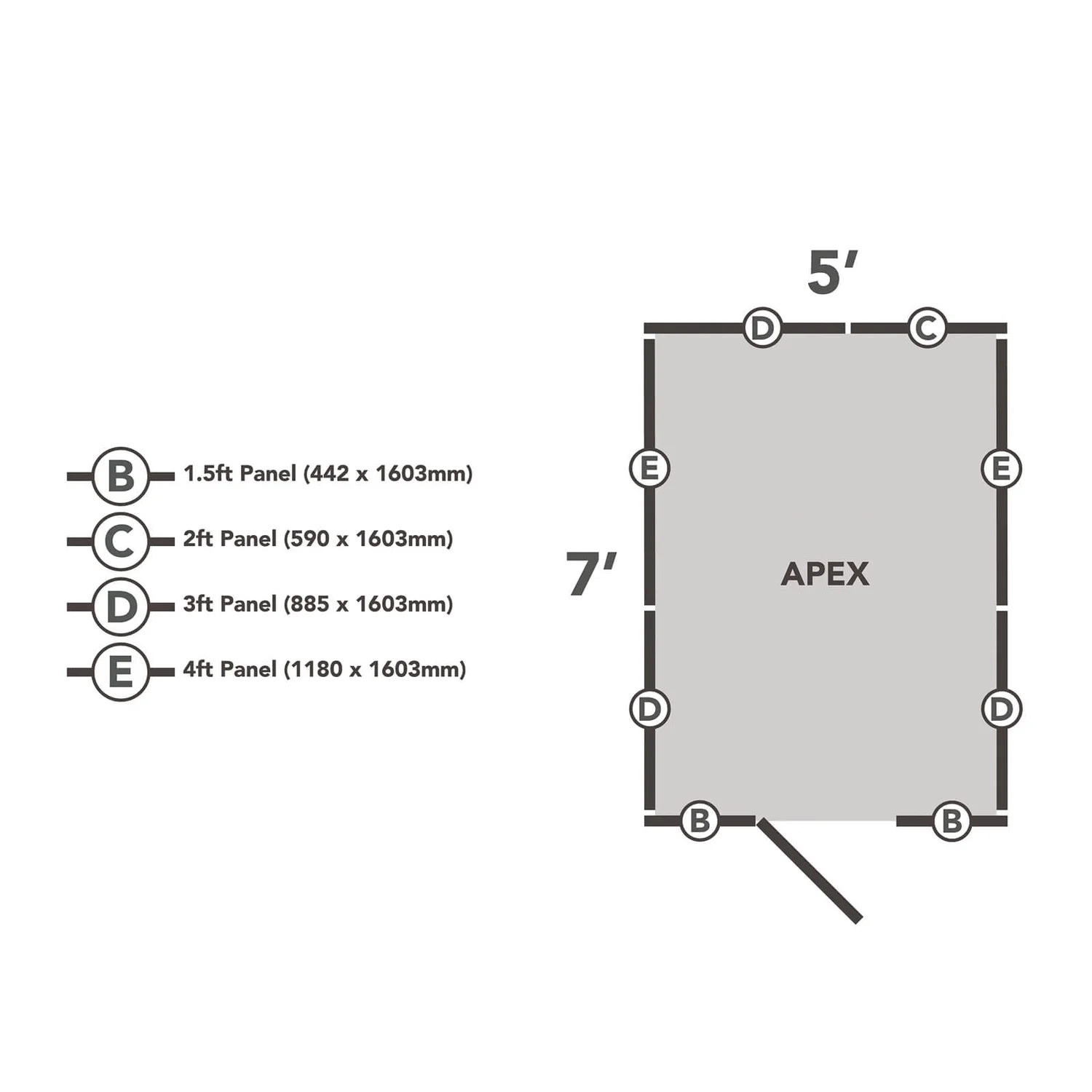 Forest 7 X 5ft Overlap Pressure Treated 7x5 Apex Shed - No Window 11 Forest 7 X 5ft Overlap Pressure Treated 7x5 Apex Shed - No Window - Image 9