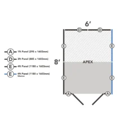Forest 8 X 6ft Overlap Pressure Treated Apex Shed - Double Door 4 Windows -Westland Shop 12833293 2144833197599302