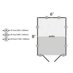 Forest 8 X 6ft Overlap Pressure Treated Apex Shed - Double Door No Windows -Westland Shop 12833294 4124833197529753