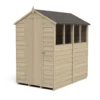 Forest 6 X 4ft Overlap Pressure Treated Apex Shed- 4 Window- Incl. Installation 2 Forest 6 X 4ft Overlap Pressure Treated Apex Shed- 4 Window- Incl. Installation -Westland Shop 12833309 1364831944008097