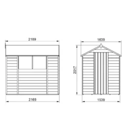 Forest 7 X 5ft Overlap Pressure Treated Apex Shed -incl. Installation -Westland Shop 12833312 1554833204629298